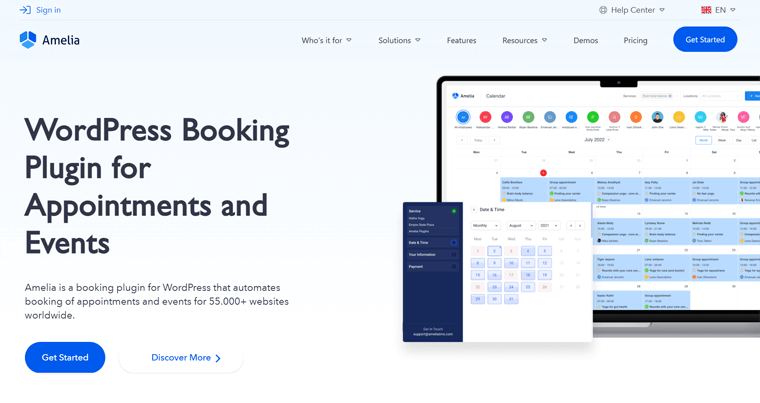 Plugin de réservation Amelia WordPress pour les rendez-vous et les événements