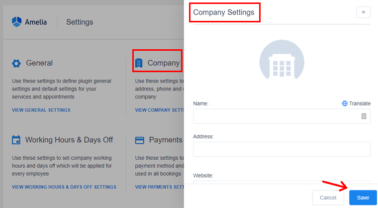 Configurer les paramètres de l'entreprise