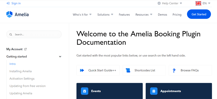 Documentation du plugin Amelia