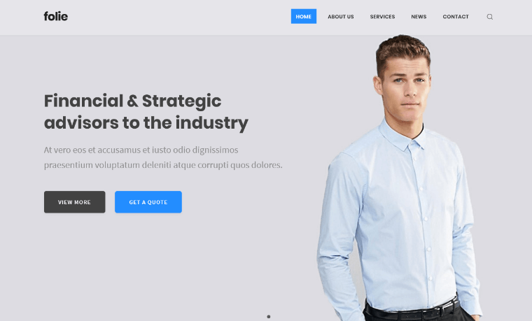 Tema lembaga keuangan WordPress FolieTheme