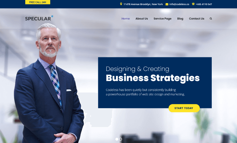 Tema penasihat keuangan SpecularTheme WordPress
