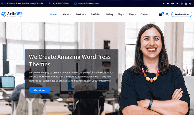ArileWPTheme layanan keuangan tema WordPress