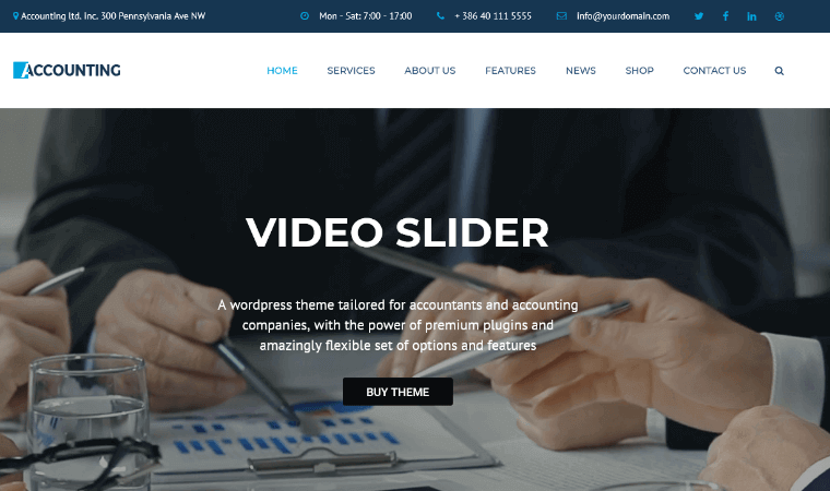 Tema Akuntansi WordPress Tema akuntansi