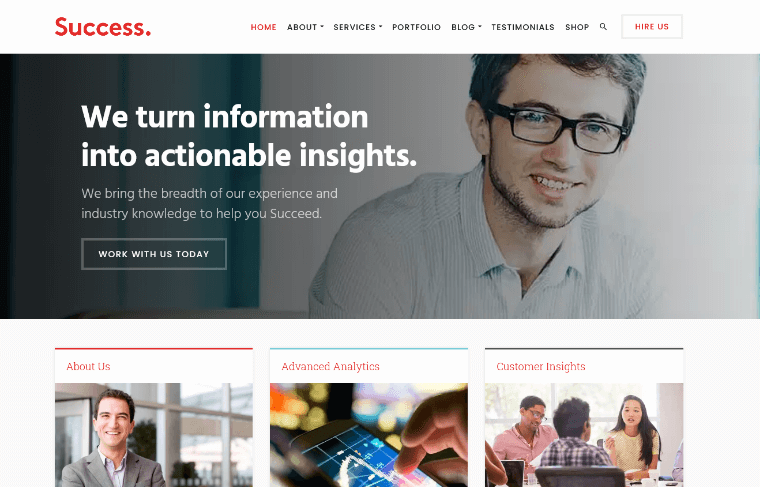 Tema WordPress konsultasi keuangan SuccessTheme