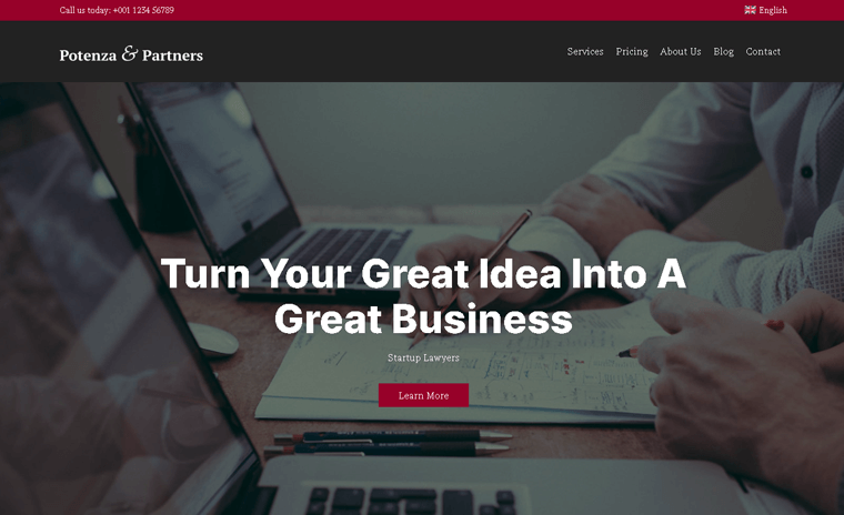 Tema WordPress bisnis dan konsultan keuangan Potenza