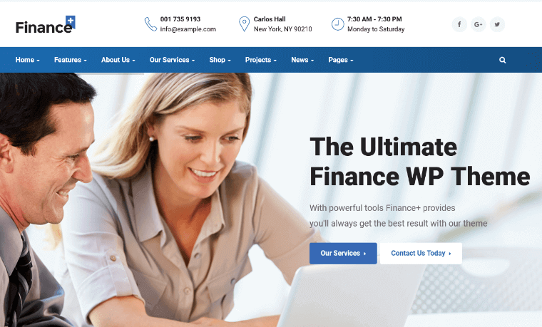 FinancePlusTheme membiayai tema WordPress