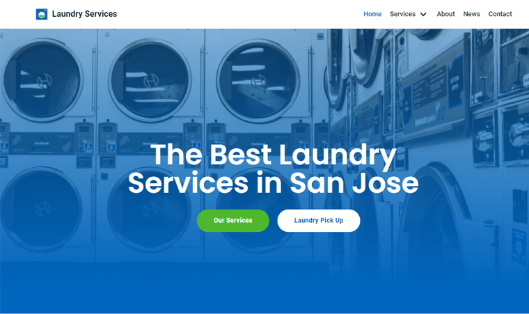 Tema WordPress Neve-LaundryServices-Satu Halaman