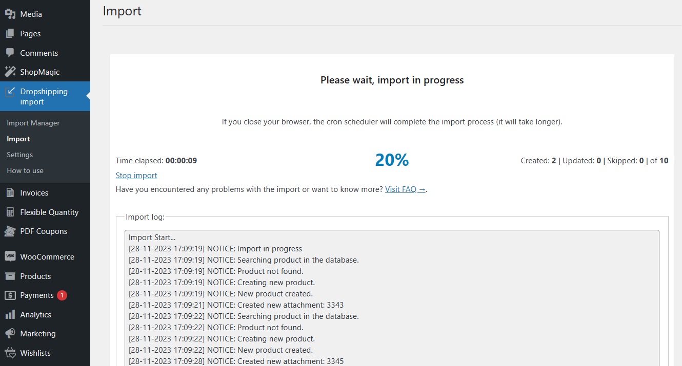 قم بإنشاء منتجات WooCommerce من ملف CSV