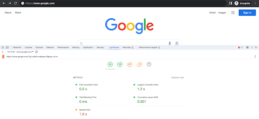 ภาพหน้าจอของประภาคาร Google