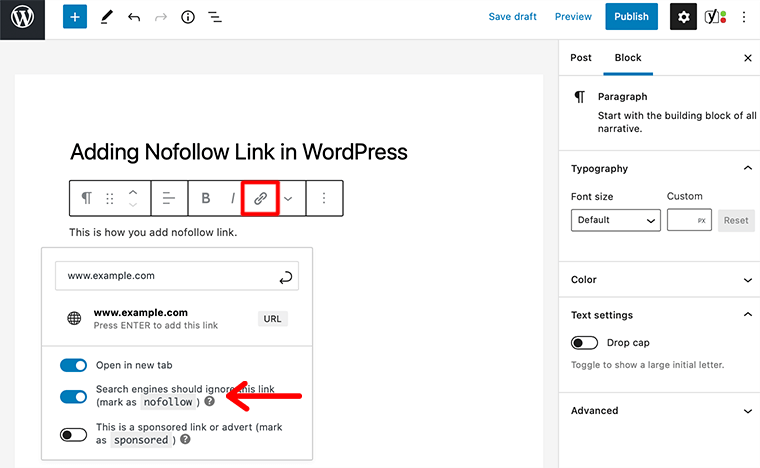 Tambahkan Tautan Nofollow