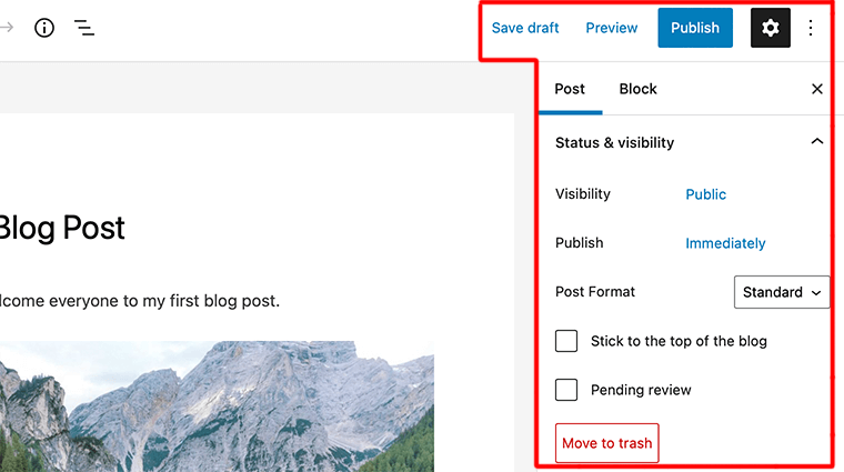 WordPress Publishing Options