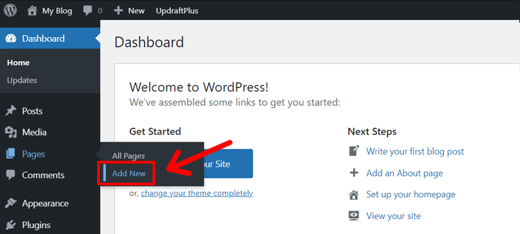 Tambahkan Halaman Baru ke Blog WordPress