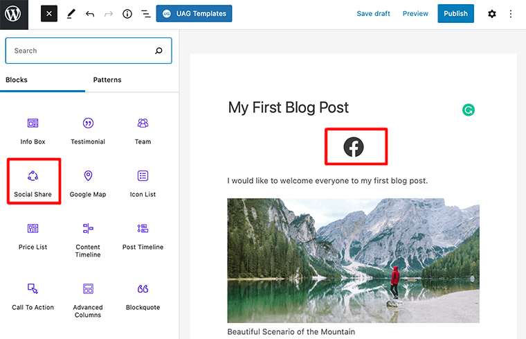 Pilih Blok Berbagi Sosial
