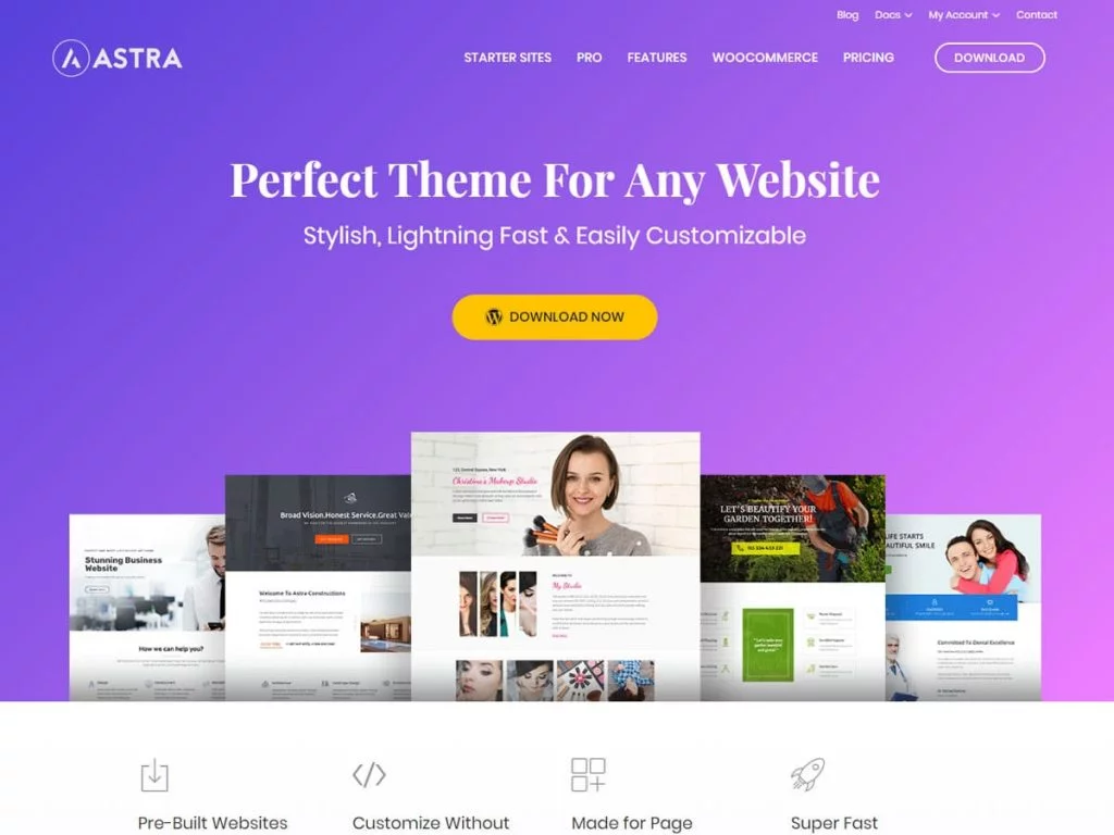 Melhor Blog WordPress: Astra_Theme