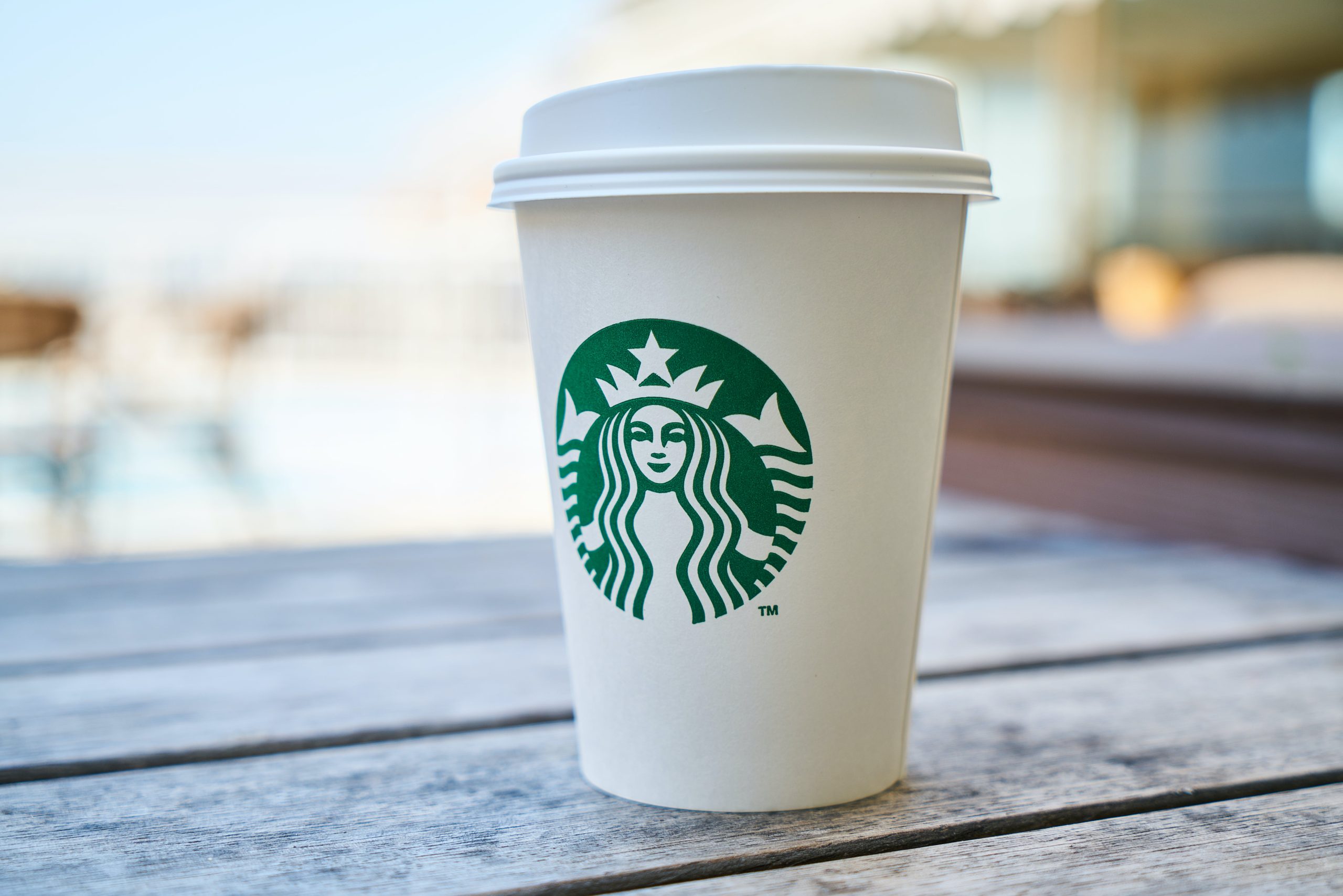 closeup do Starbucks
