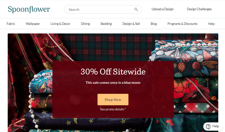 Интернет-магазин Spoonflower с лучшей практикой CRO