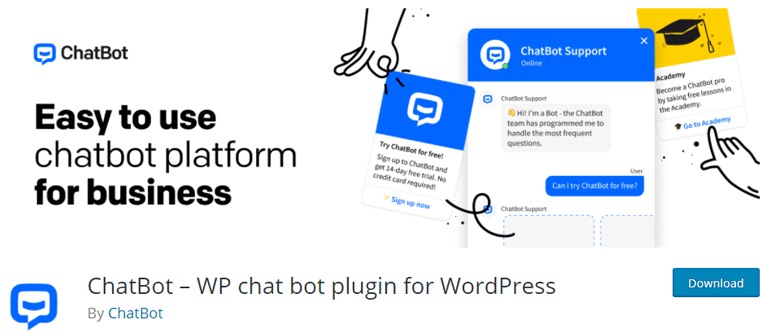 WordPress용 ChatBot WP 플러그인