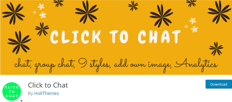 무료 WordPress 플러그인을 채팅하려면 클릭하십시오.