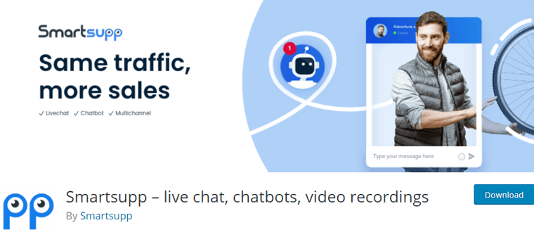 Smartsupp 무료 LiveChat 플러그인