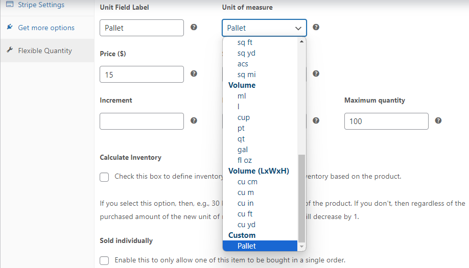 afficher le prix par unité dans woocommerce