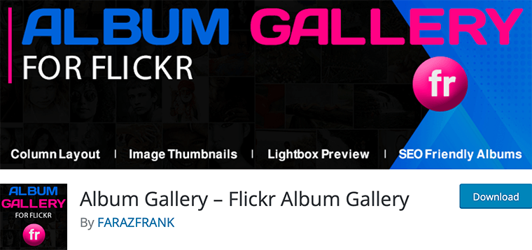 Galeri Album Flickr - Plugin WordPress Flickr