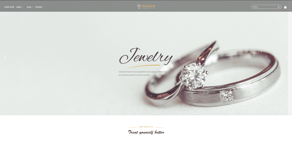 Elegancja Biżuteria Responsywne Motywy WordPress