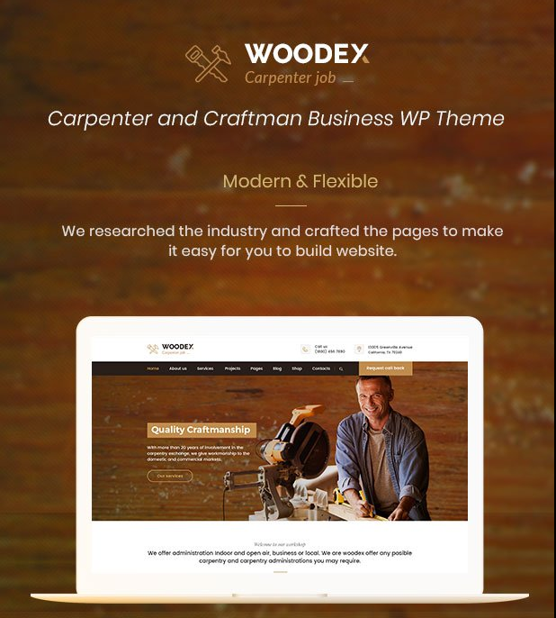 Teme WordPress Woodex Carpenter