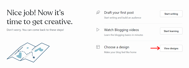 Klicken Sie auf die Schaltfläche „Designs anzeigen“.