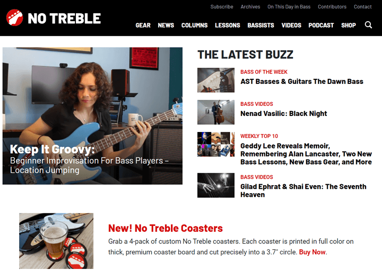 Tidak ada situs web majalah Treble yang menggunakan WordPress