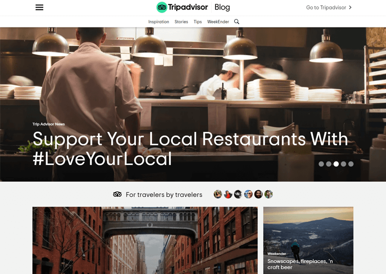 Blog TripAdvisor-contoh situs WordPress