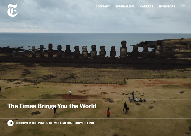 Contoh situs web The New York Times-WordPress