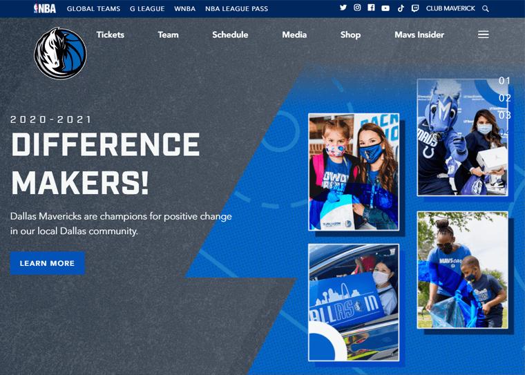 Contoh blog pribadi Dallas Mavericks-WordPress
