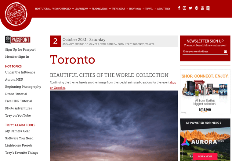 Terjebak dalam contoh situs Customs-WordPress