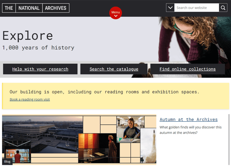 Situs web WordPress terbaik Arsip Nasional