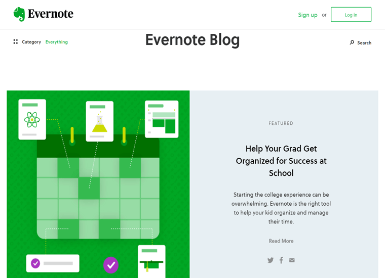 Contoh situs Evernote Blog-WordPress