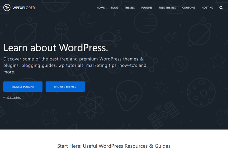 Wpexplore-contoh situs web yang dibuat dengan WordPress