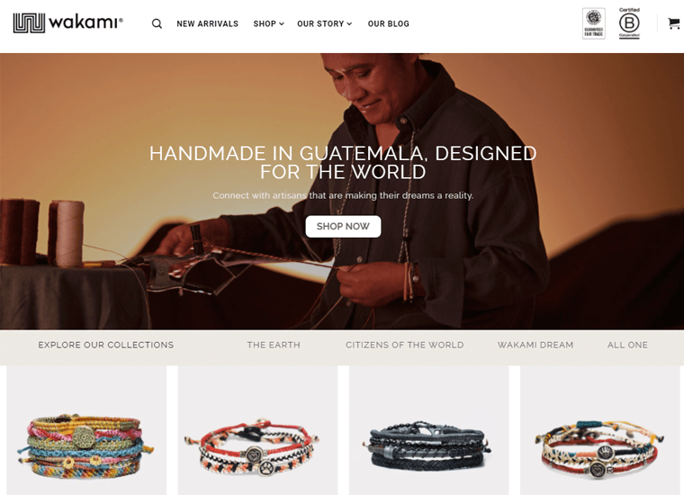 Wakami-contoh situs bisnis WordPress