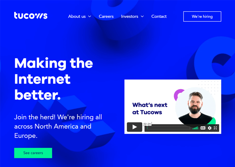 Tucows- situs web WordPress terbaik