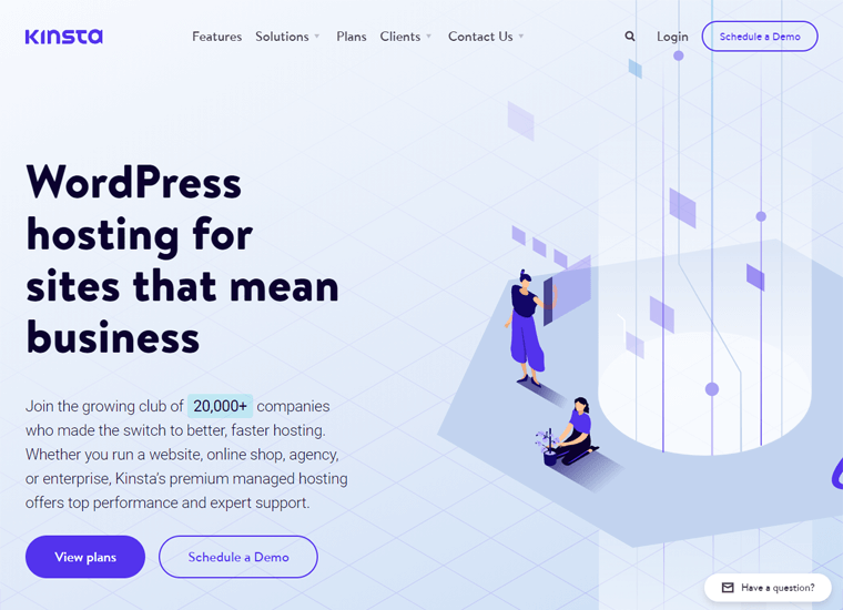 Kinsta- Contoh situs WordPress