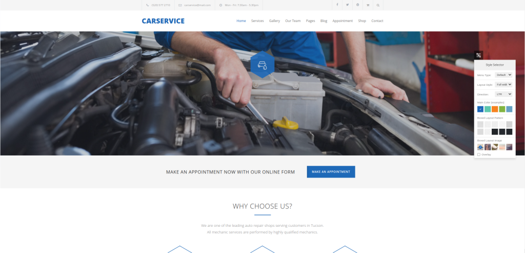 Car Service Wp Tema