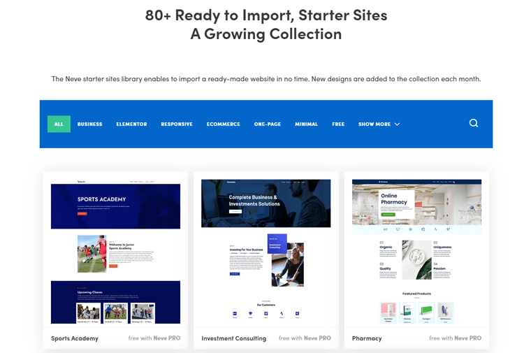 Perpustakaan Pemula tema Neve WordPress