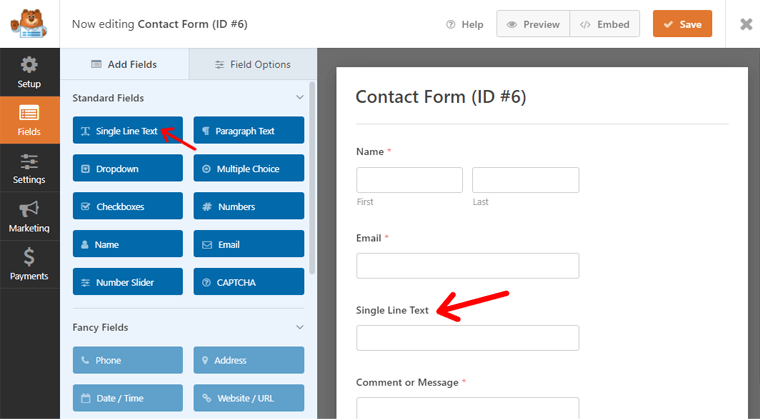 Menambahkan bidang dalam formulir