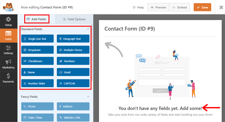 Mengedit bagian formulir kosong