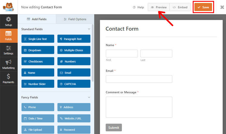 Pratinjau dan Simpan