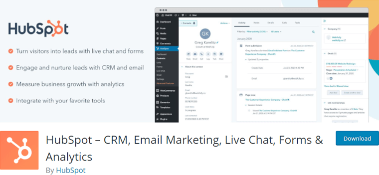 Plugin WP Obrolan Langsung HubSpot