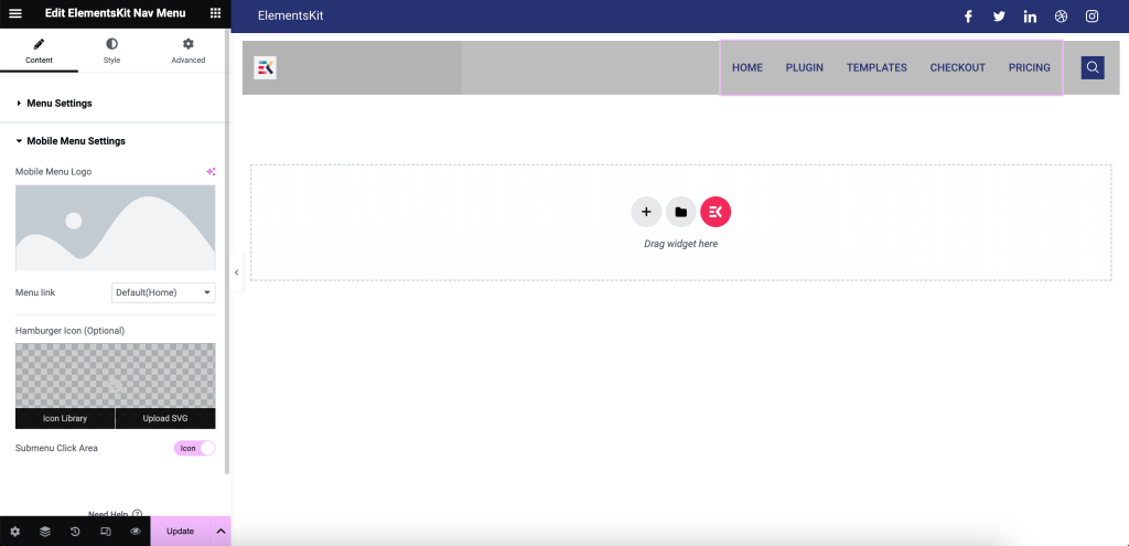 Personalize o conteúdo do seu menu de navegação usando ElementsKit