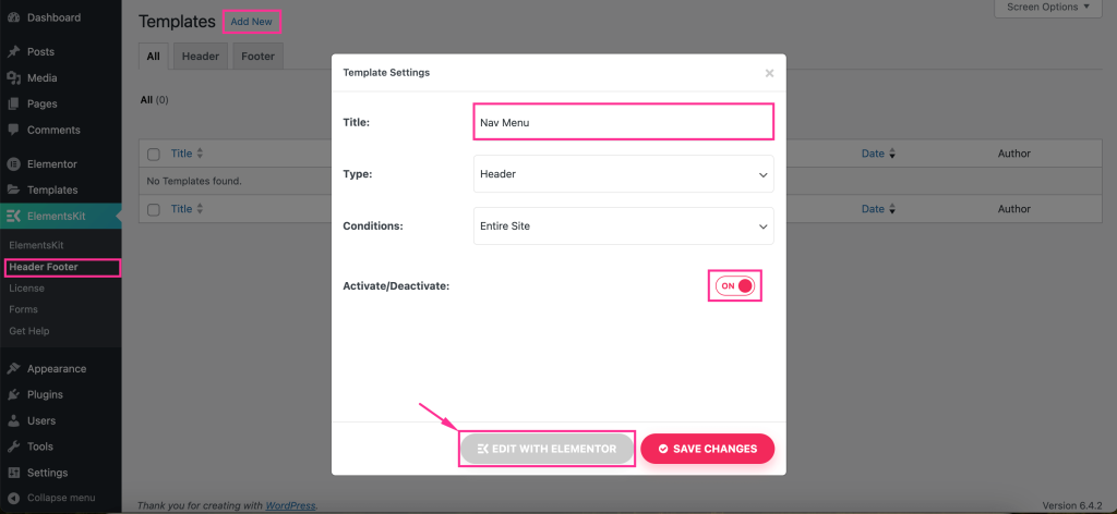 Crie um menu de navegação usando ElementsKit