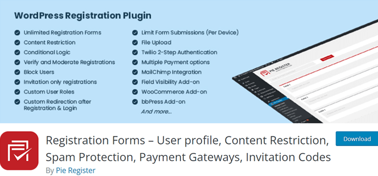Pie Daftar Plugin WordPress