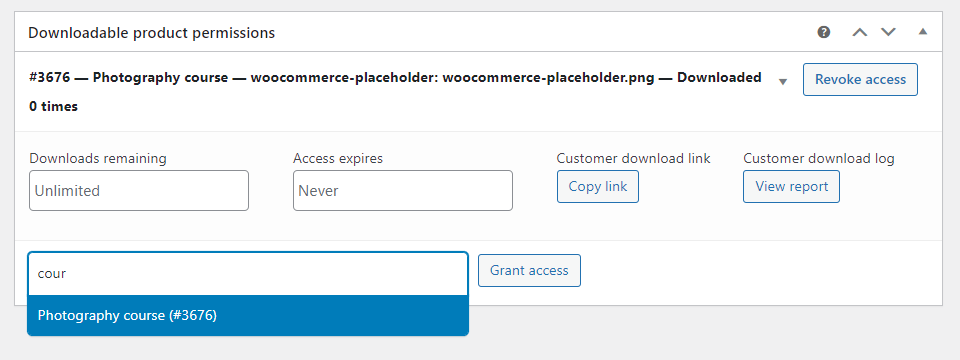 أذونات المنتج القابلة للتنزيل في WooCommerce