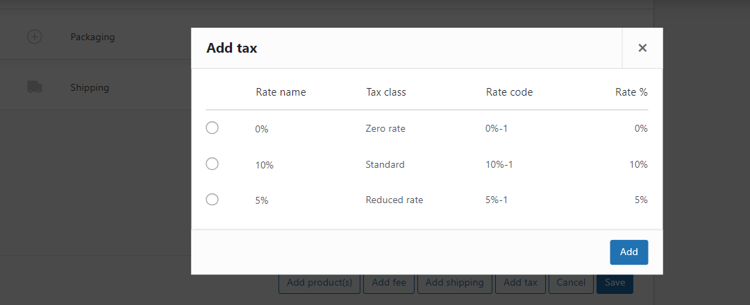 向 WooCommerce 訂單新增稅費